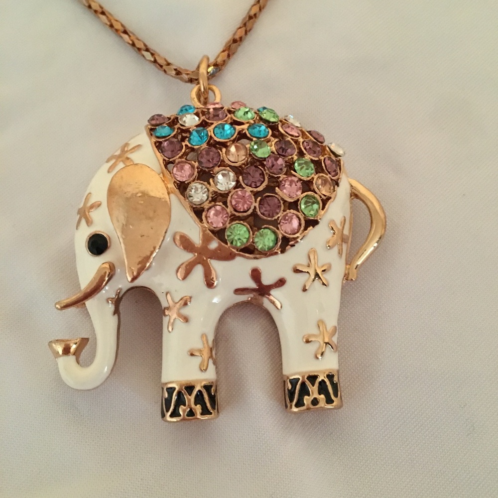 Enamel and Rhinestone Necklace